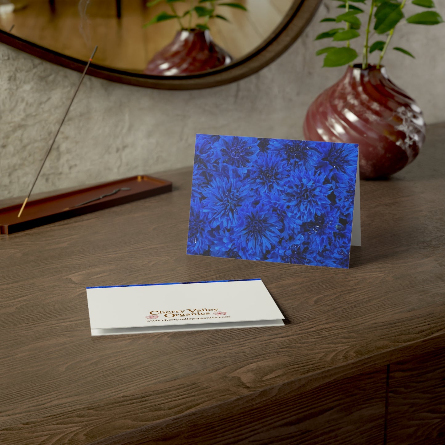 Notecards - Blue Bachelor Buttons