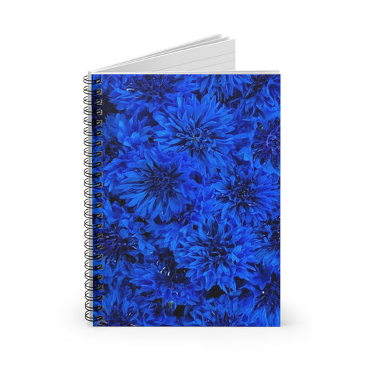 Spiral Notebook - Ruled Line - Blue Bachelor Buttons