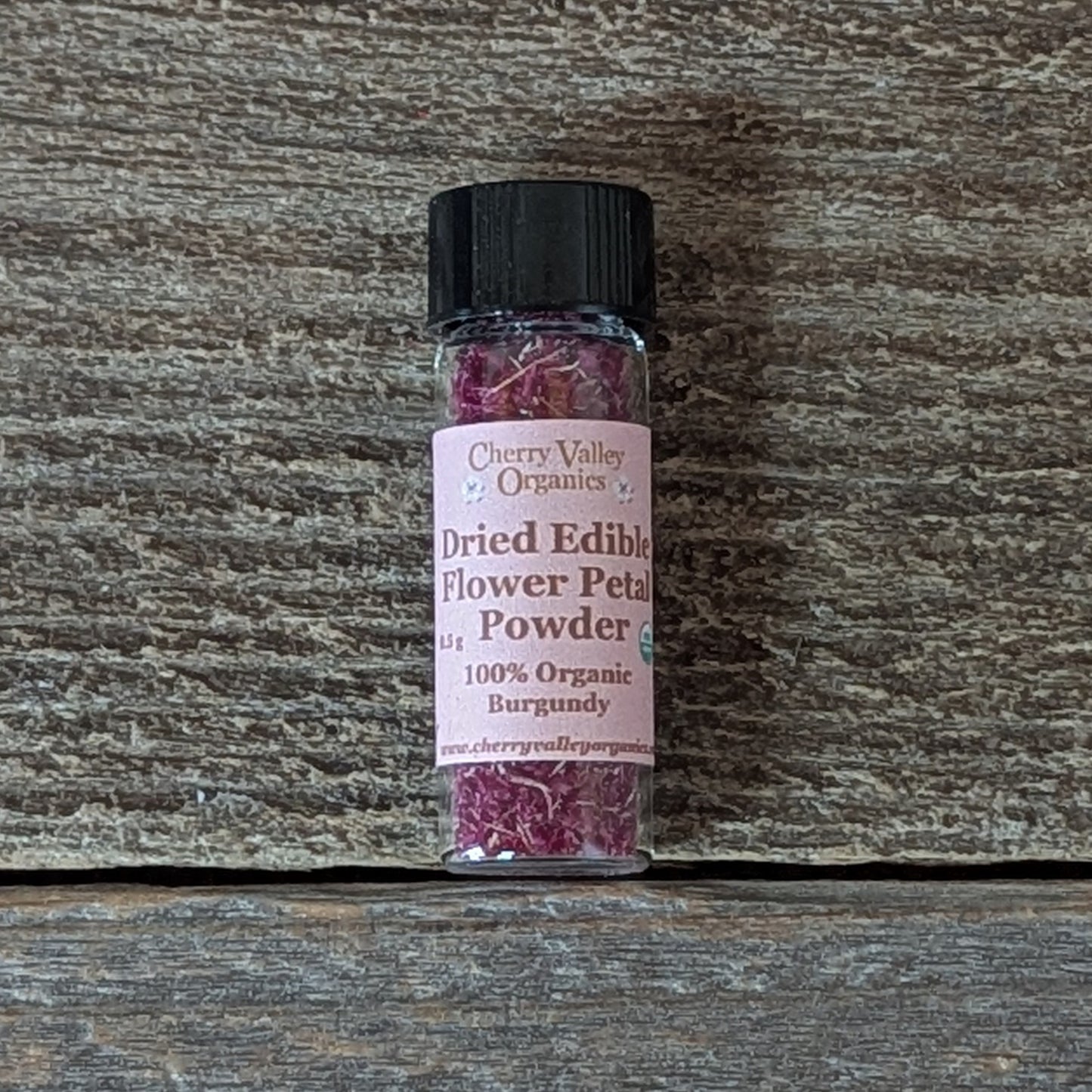 Dried Burgundy Cornflower Petal Powder for Cake Decorating