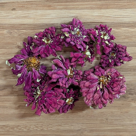 Edible Zinnias for Cake Decorating, Burgundy Purple