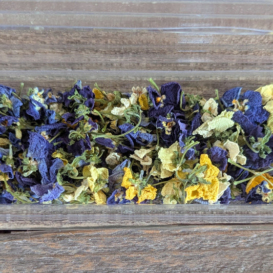Dried Mini Violas for Cake Decorating (Purples, White, Yellows, & Orange)