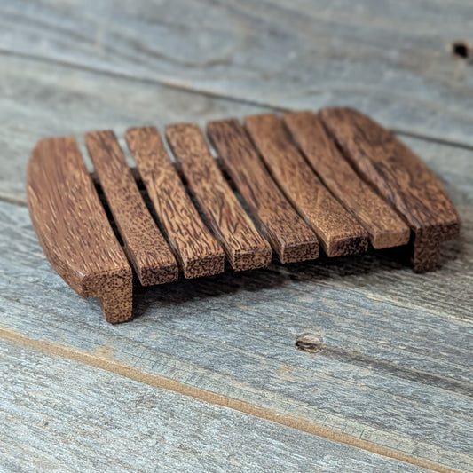 Fair-Trade Coconut Wood Soap Dish
