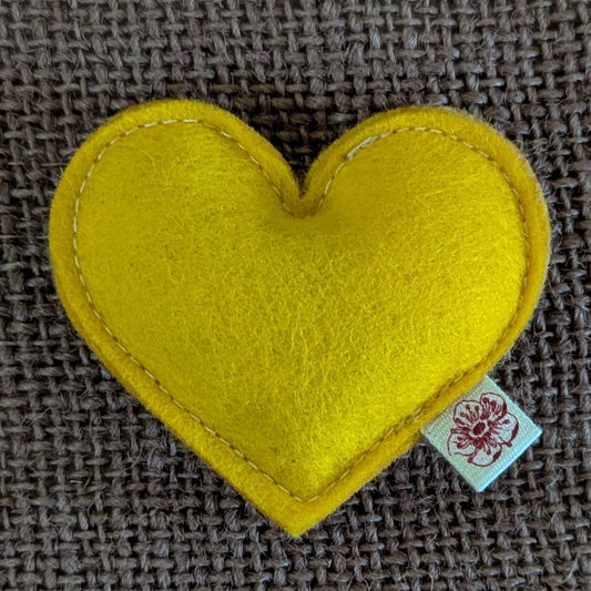 Gold Heart Catnip Toy