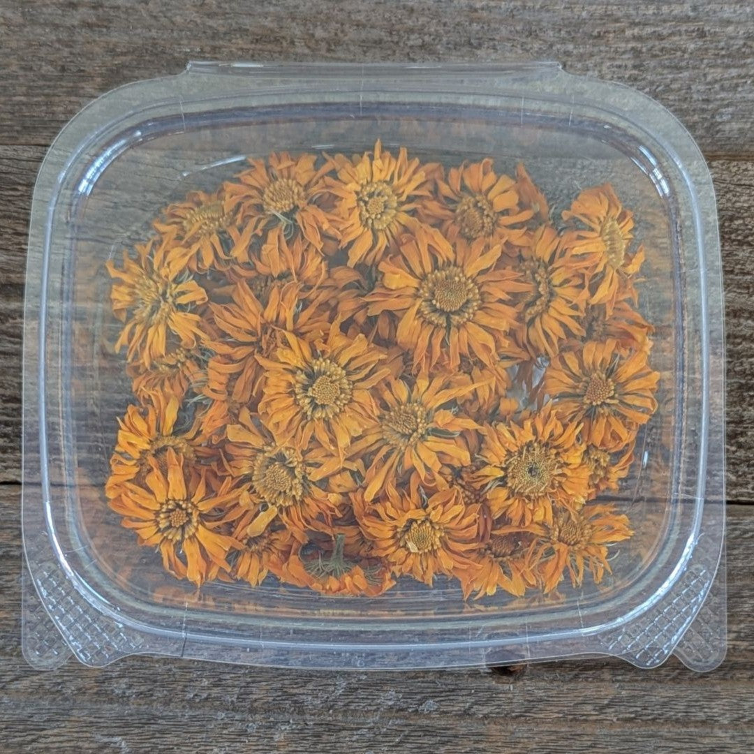 Orange Calendula, Dried Whole Flowers for Cake Decorating