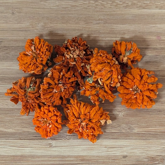Edible Zinnias for Cake Decorating, Orange
