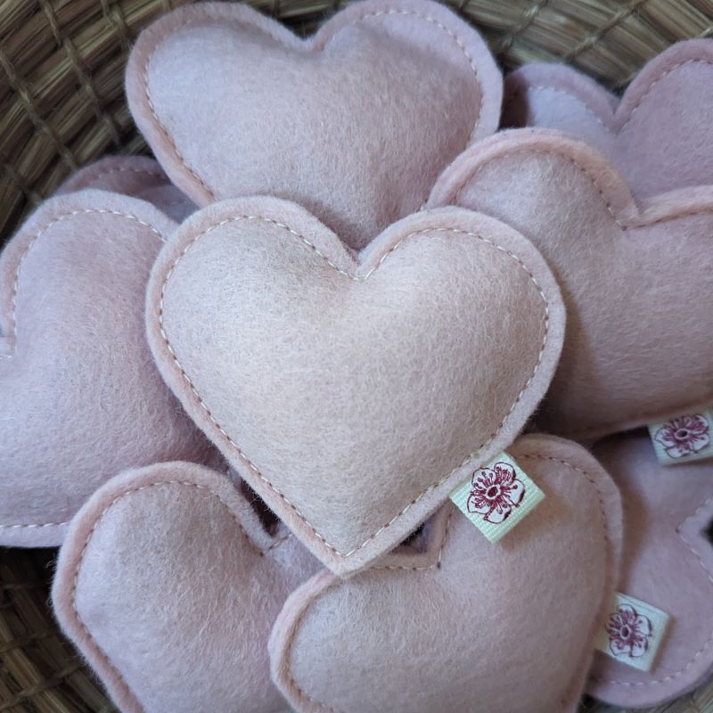 Pink Heart Catnip Toy