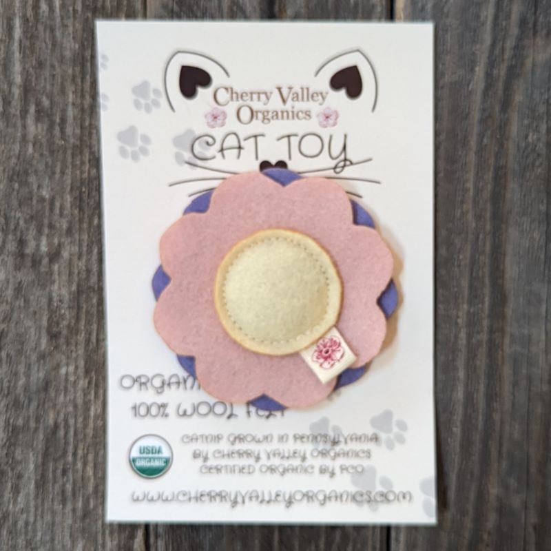 Pink Flower Catnip Toy