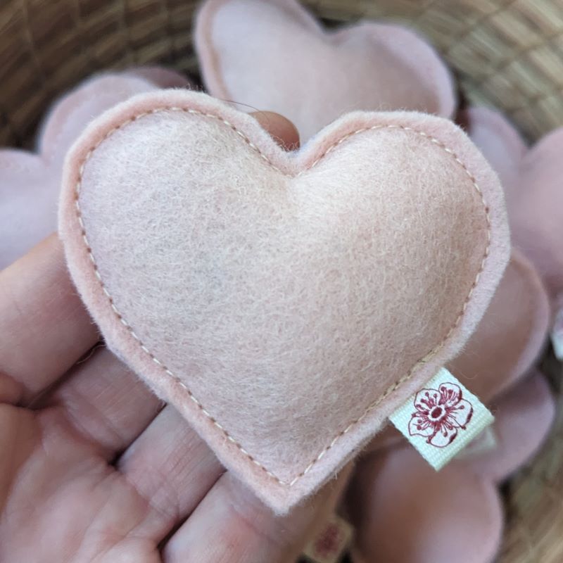 Pink Heart Catnip Toy