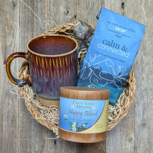 Organic Coffee & Herbal Tea Gift Basket