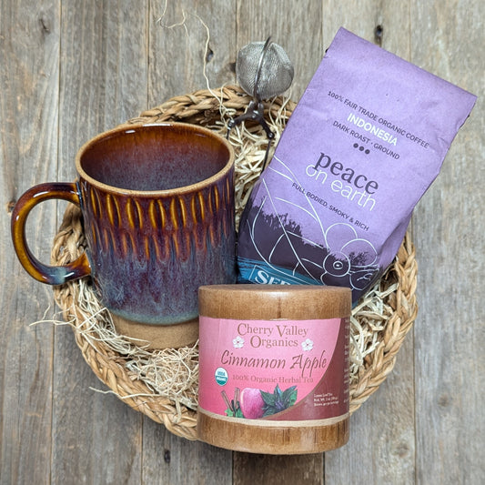 Organic Coffee & Herbal Tea Gift Basket