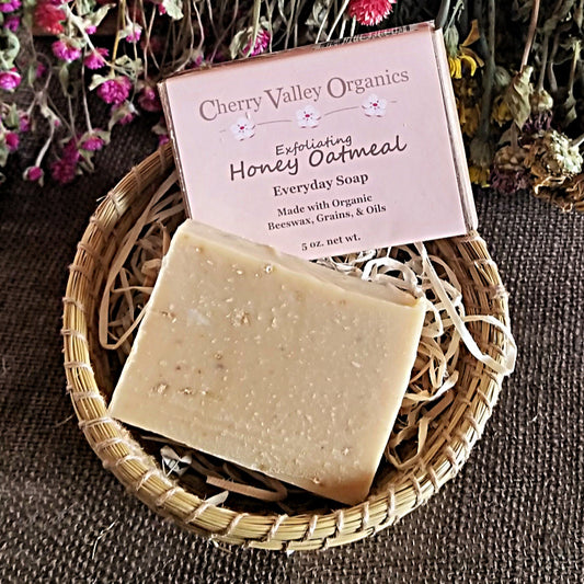 Exfoliating Honey Oatmeal Everyday Soap - Cherry Valley Organics