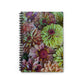 Spiral Notebook - Ruled Line - Lime Red Zinnias