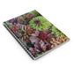 Spiral Notebook - Ruled Line - Lime Red Zinnias