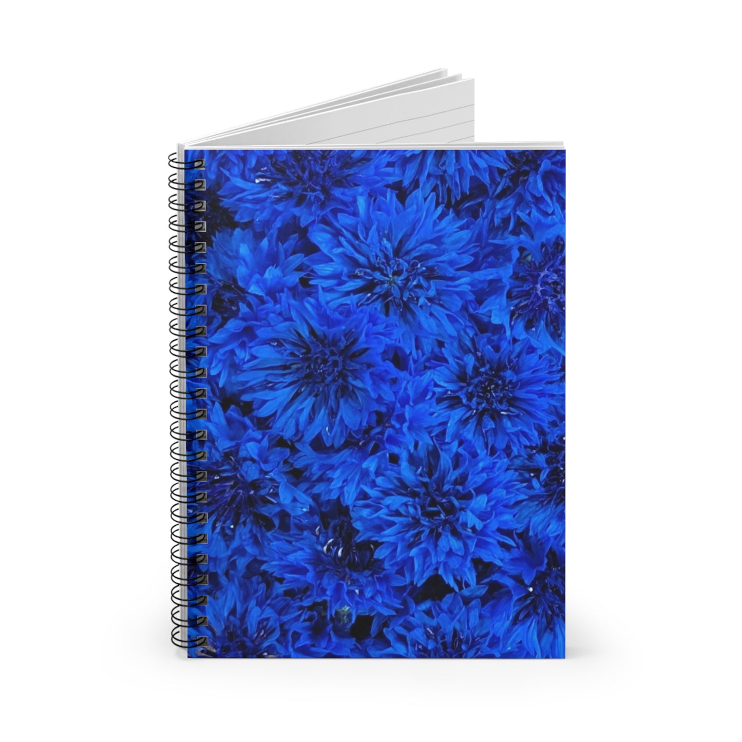 Spiral Notebook - Ruled Line - Blue Bachelor Buttons