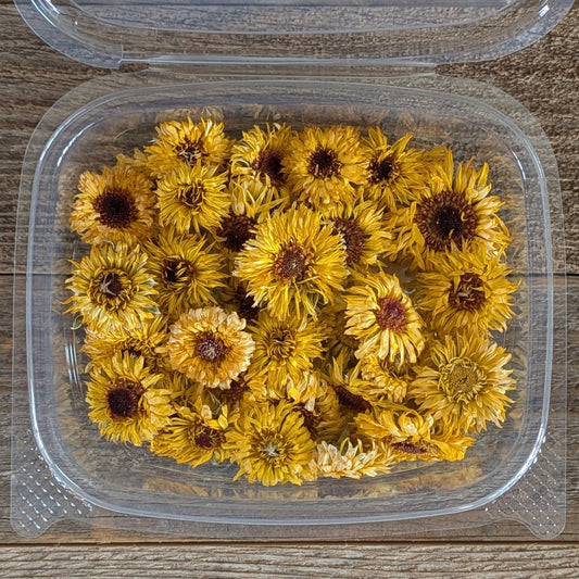 Apricot Calendula, Dried Whole Flowers for Cake Decorating