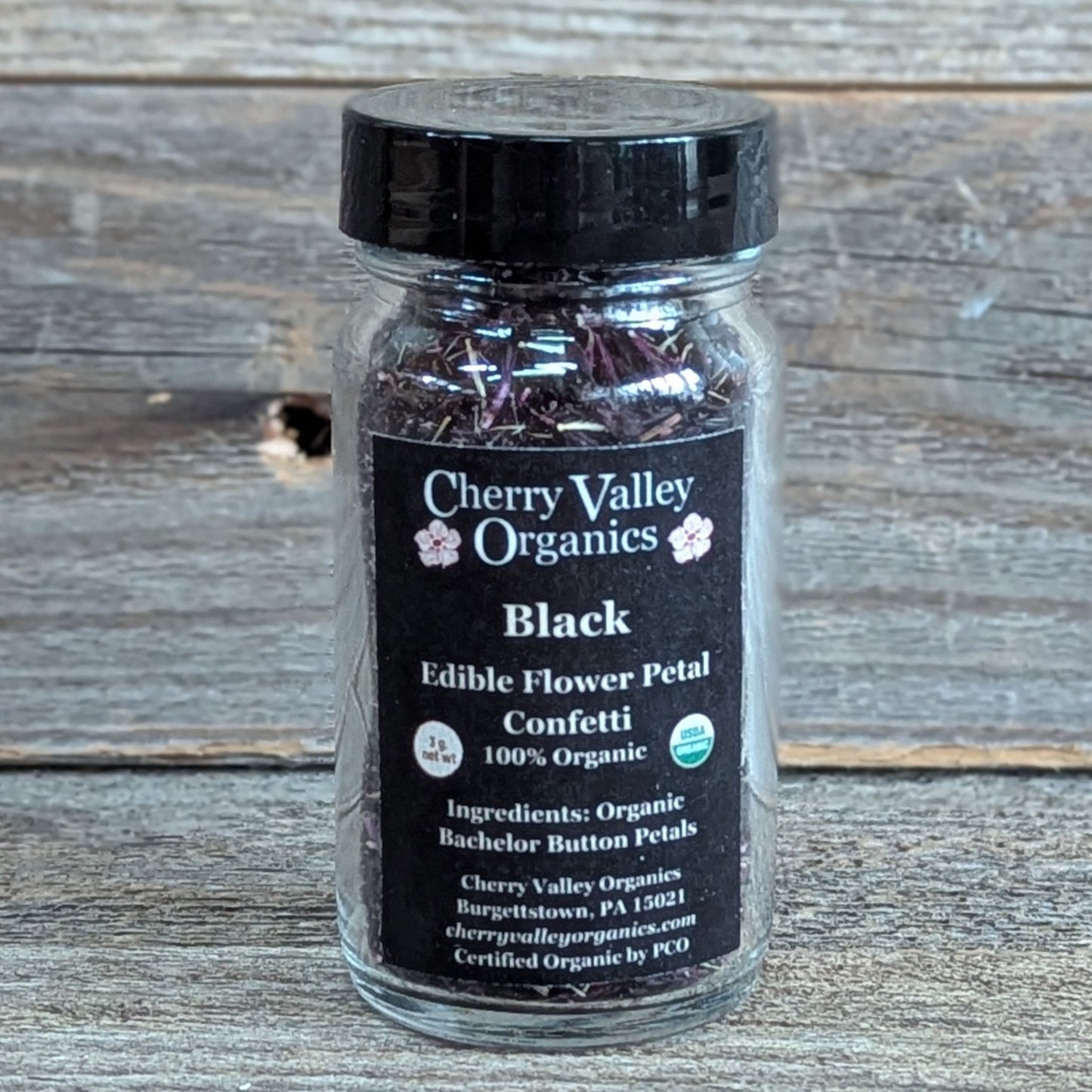 Edible Flower Petal Confetti - Black
