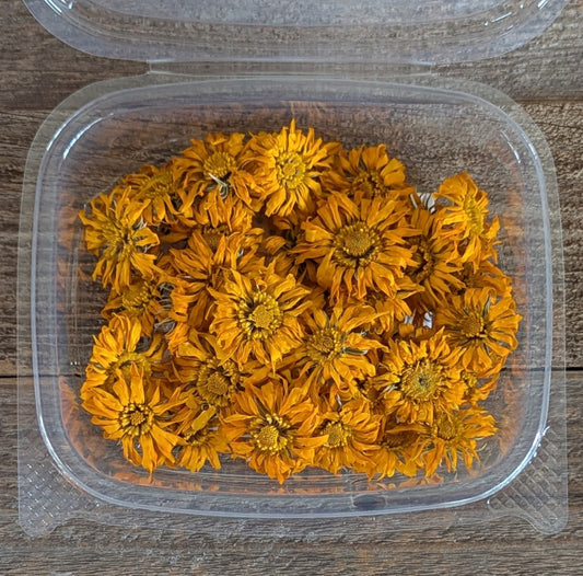 Orange Calendula, Dried Whole Flowers for Cake Decorating