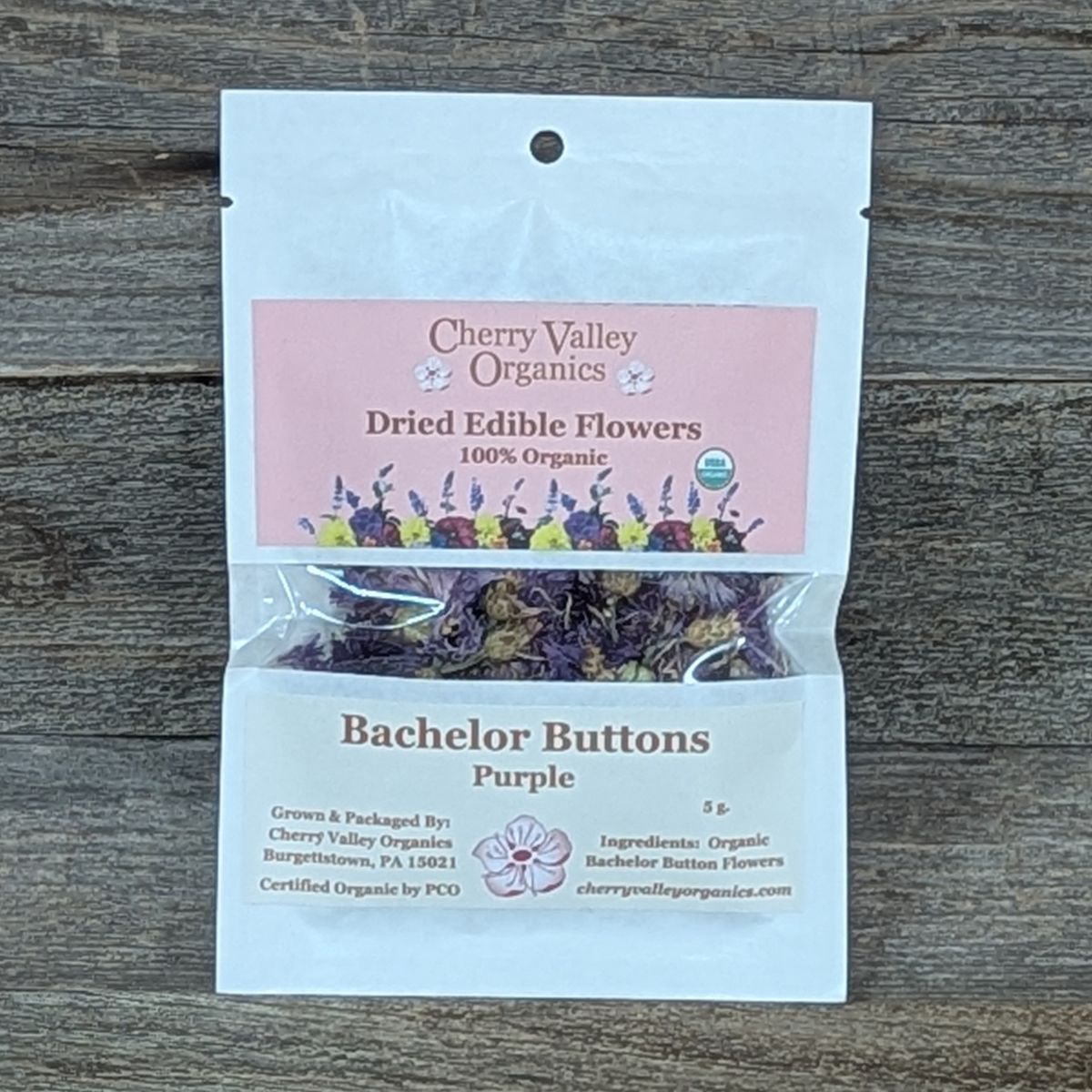 Dried Edible Flowers - Bachelor Buttons, Lavender