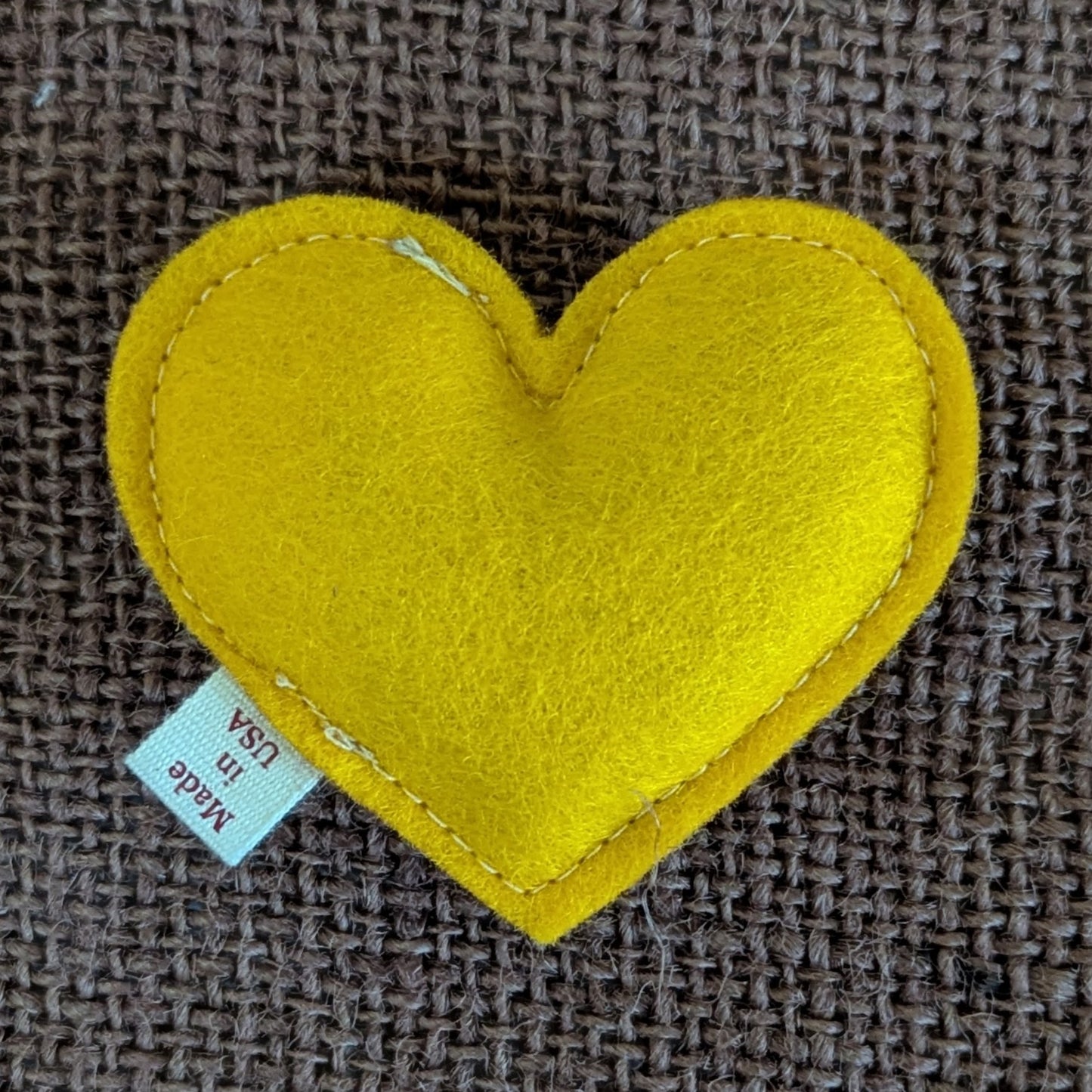 Gold Heart Catnip Toy