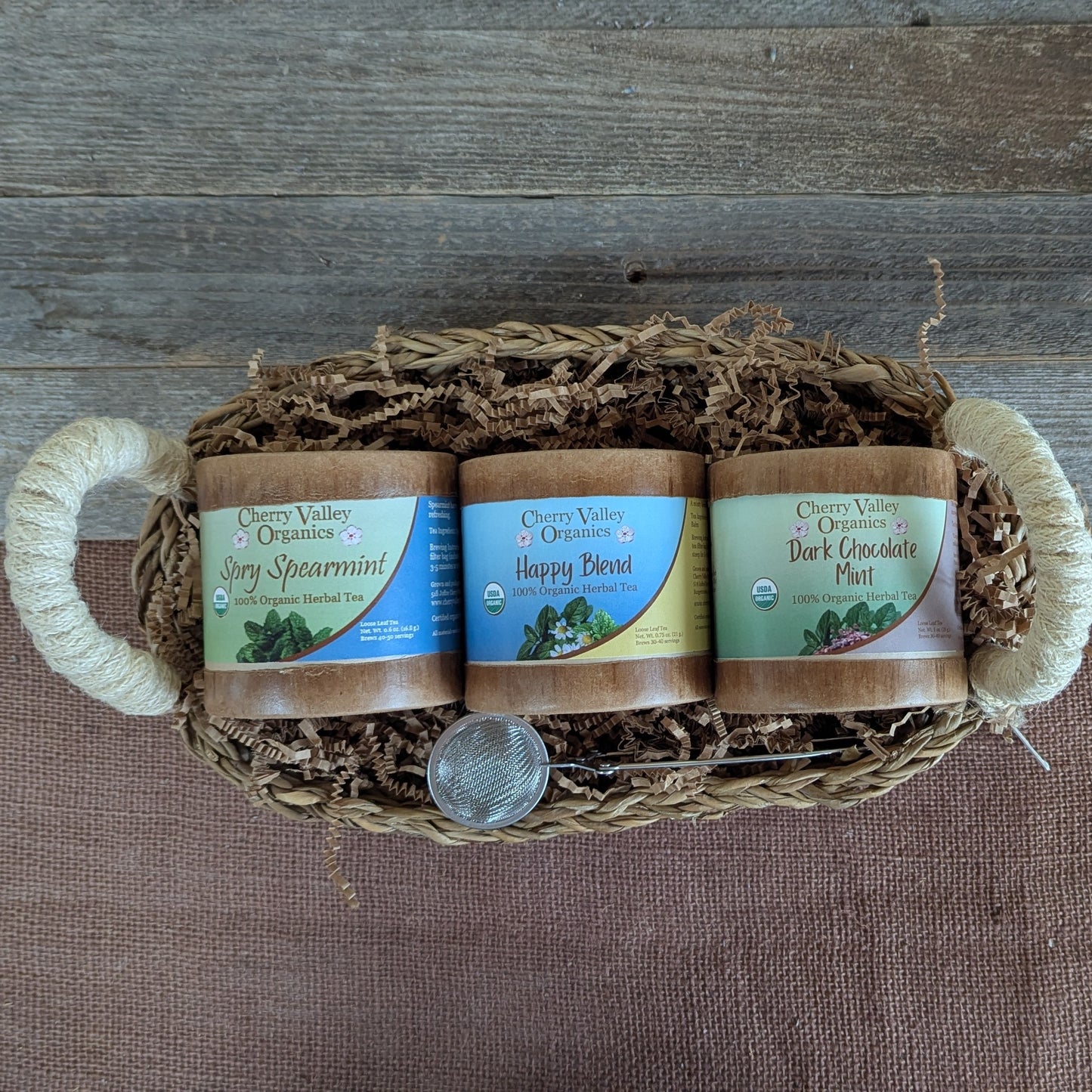 Organic Herbal Tea Gift Basket - Minty Mix