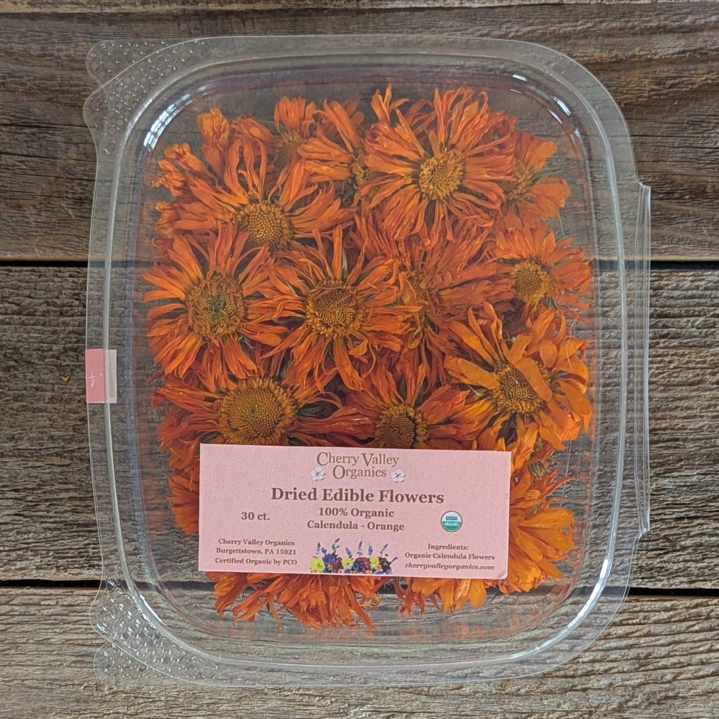 Orange Calendula, Dried Whole Flowers for Cake Decorating