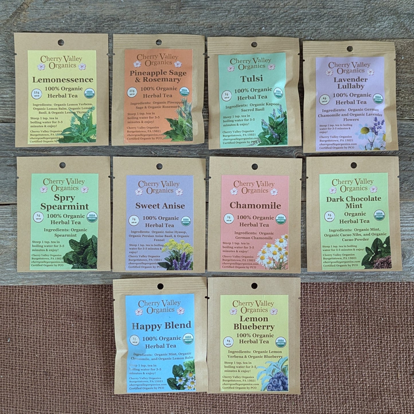 Organic Herbal Tea Harvest Sampler Box