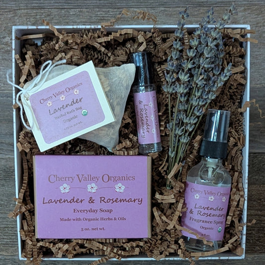 Organic Self-Care Gift Box - Lavender & Rosemary