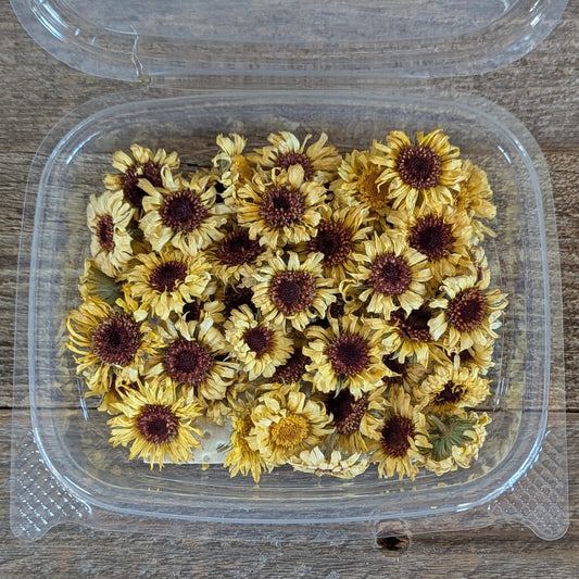 Pale Yellow Calendula, Dried Whole Flowers for Cake Decorating