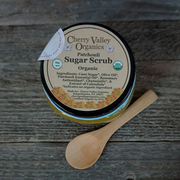 Patchouli Sugar Scrub – Cherry Valley Organics