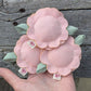 Pink Flower Wool Felt Cat Toy with Organic Catnip