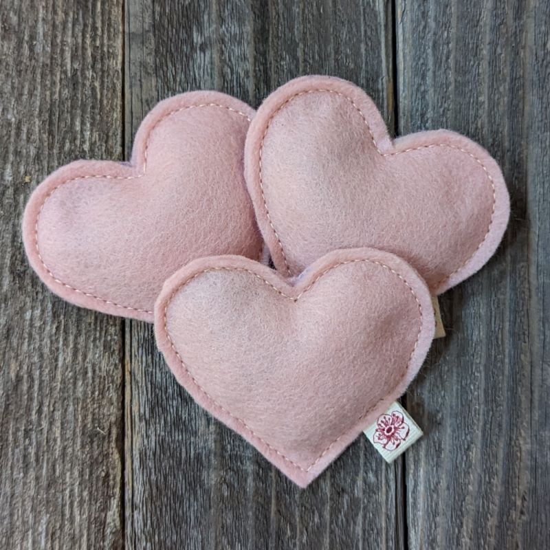 Pink Heart Catnip Toy