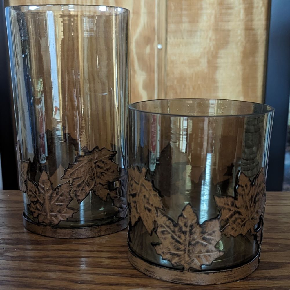 SERRV Maple Leaf Glass Lanterns