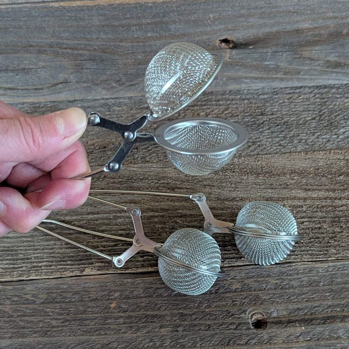 Spring Infuser Stainless Steel Tea Infuser with Spring Handle – Cherry Valley Organics