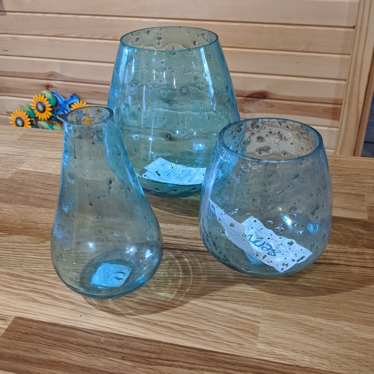 SERRV International Jodhpur Blue Round Bubble Vases - Cherry Valley Organics