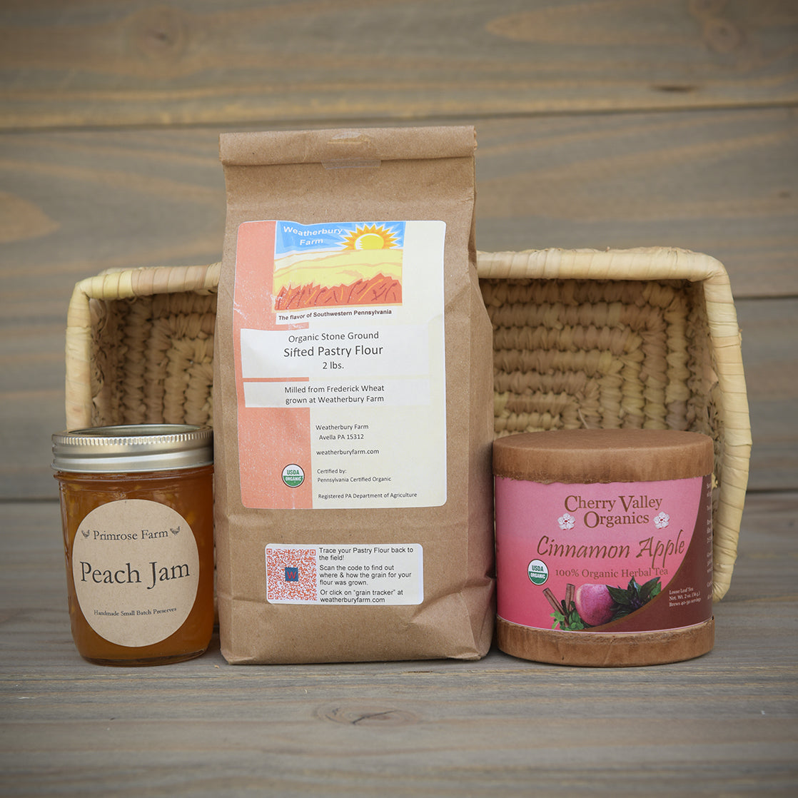 Tea & Cookies Gift Basket - Cherry Valley Organics