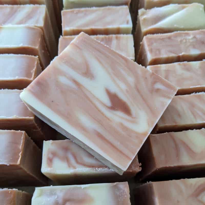Raspberry Chocolate Swirl Cocoa Butter Soap - Cherry Valley Organics