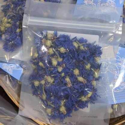 Dried Bachelor Button Flowers - Cherry Valley Organics