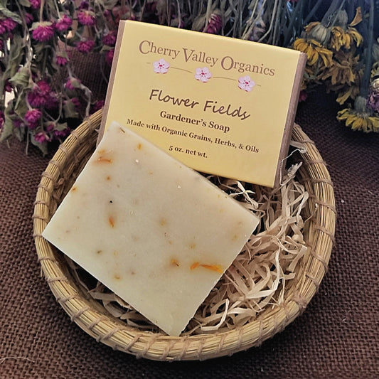 Flower Fields Gardener's Soap - Cherry Valley Organics