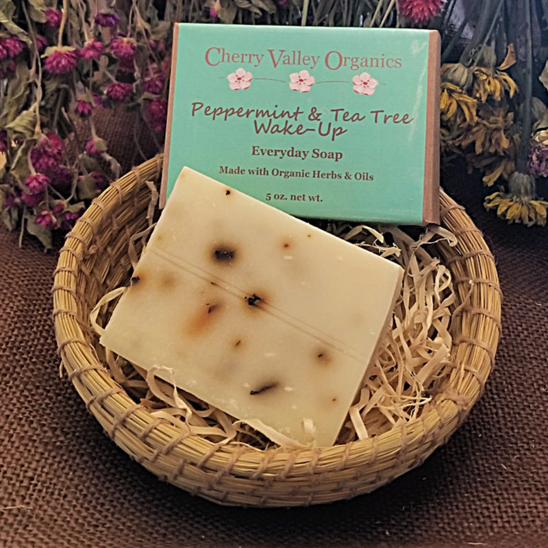 Peppermint & Tea Tree Wake-Up Everyday Soap - Cherry Valley Organics