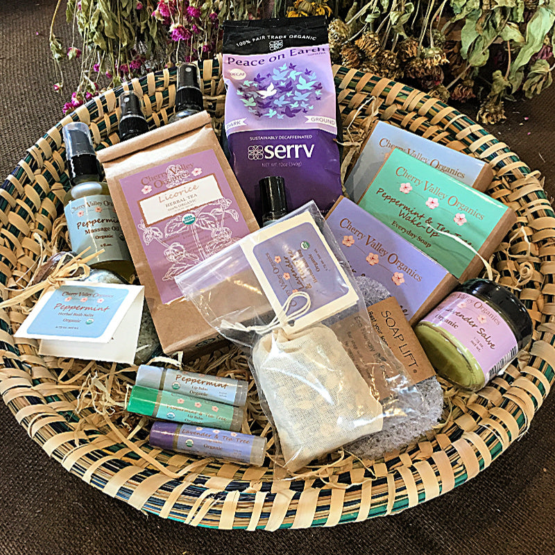Relaxation Gift Basket - Cherry Valley Organics
