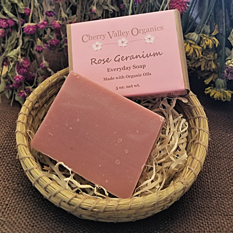 Rose Geranium Everyday Soap - Cherry Valley Organics